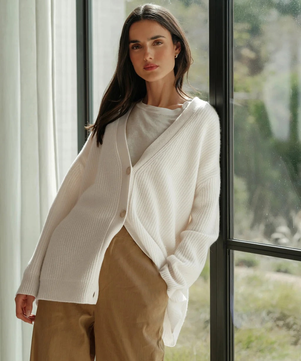 Lena | Exquisite Kaschmirmischung Strickjacke für Klassische Eleganz