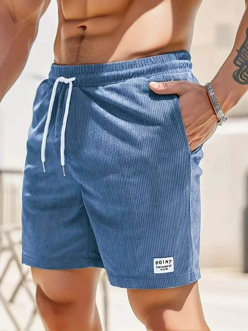  Gelegenheitsshorts von Männern - atmungsaktivem, leichtem Stoff - elastischer Bund mit Kordelkordel-6