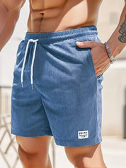  Gelegenheitsshorts von Männern - atmungsaktivem, leichtem Stoff - elastischer Bund mit Kordelkordel-6