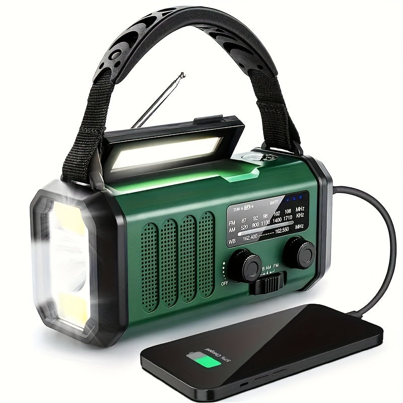All-in-One-Notfallradio mit Taschenlampe, Solarpanel, USB-Ladegerät und NOAA-Wetterzugriff-Kompaktes Überlebensgerät-1