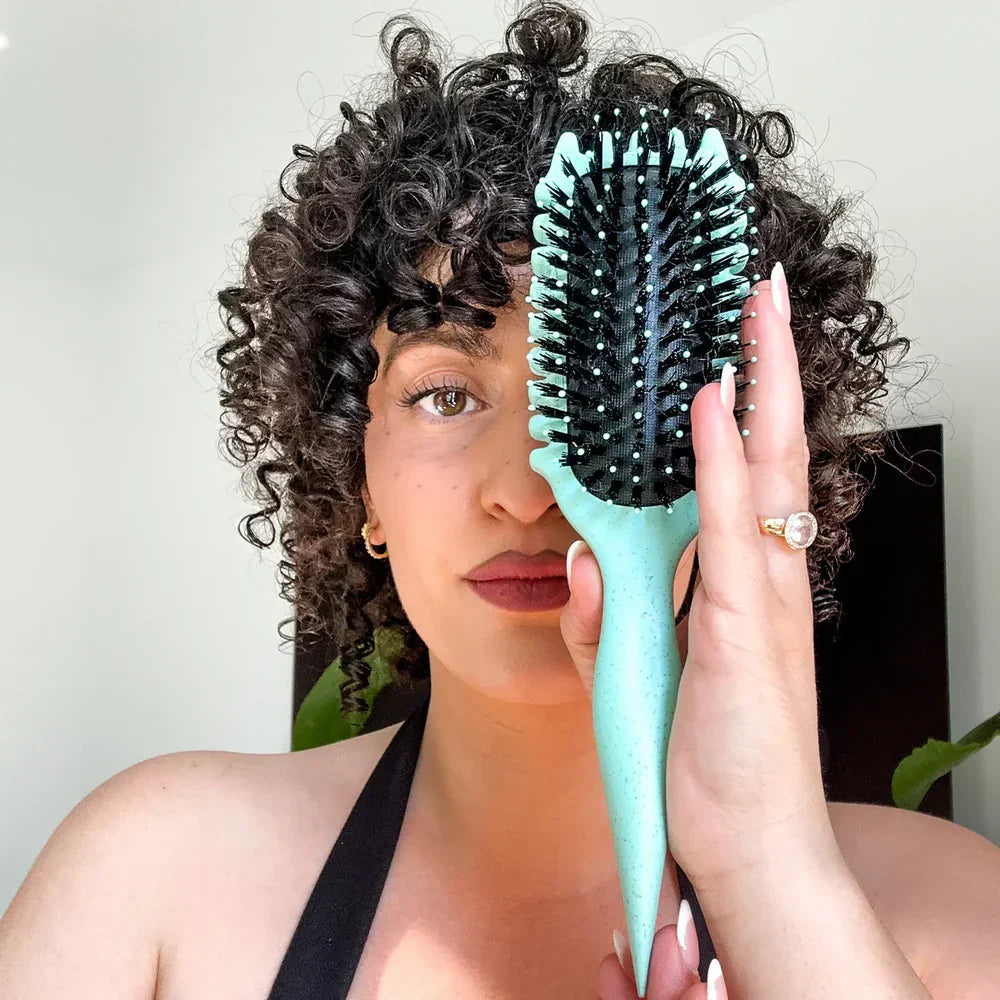 Pinsel für perfekt definierte Locken | Flaum -frei und weich für die Haare | 3-in-1 HAARBRUSH-GODTFRED-1