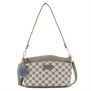 Mila | Leren Schultertasche für Damen mit Karomuster