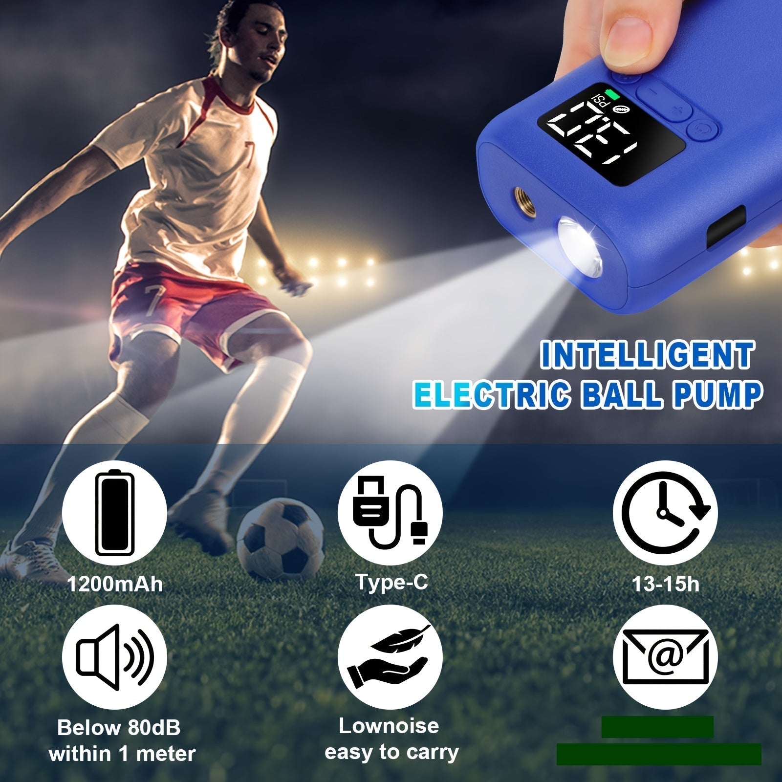 Automatische Elektrokugelpumpe mit 20 psi -Kapazität, LED-3