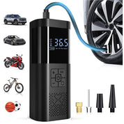 Tragbarer Luftkompressor mit LCD -Bildschirm und LED -Licht - 150 psi -Inflator für Autos, Fahrräder und Sportgeräte-3