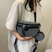 Mila | Stilvolle Strass Damen Hüft- und Schultertasche