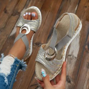 Mayla | Lässige Gemusterte Slip-On Sandalen
