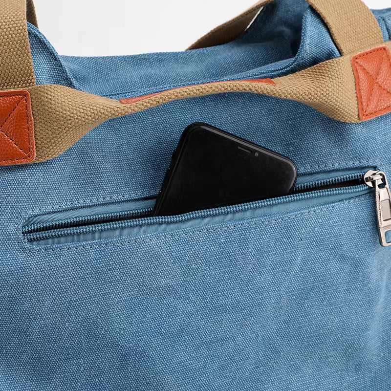 Lars | Retro Canvas Große Umhängetasche und Schultertasche