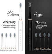 Freshsonic - 5 -Modi Elektrische Zahnbürste mit Whitening & Reisekoffer