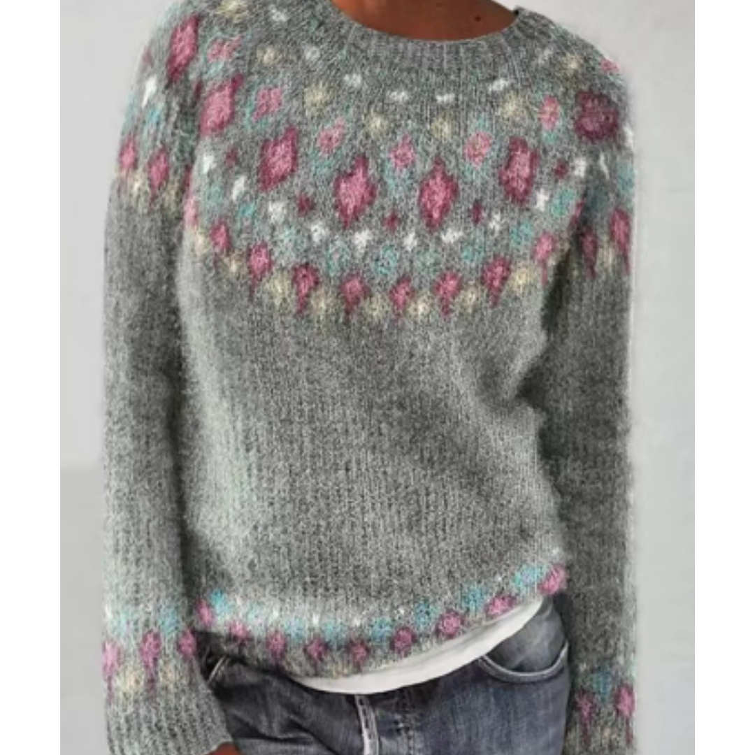 Brigitt | Eleganter Damen Strickpullover mit Wärmendem Winterdesign