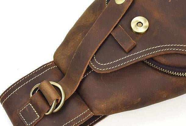 Timo | Luxuriöse Leder Abenteuerschultertasche