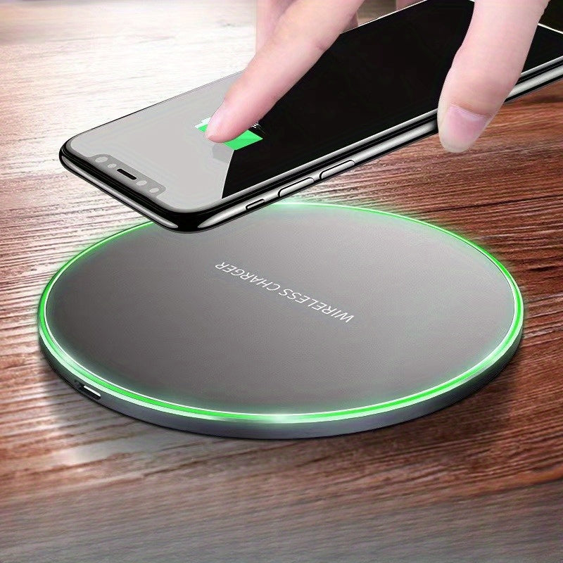 Schnelles drahtloses Ladegerät-15-W-Induktionsladebads für iPhone- und Android-Geräte, elegantes Design, kabelfreies Komfort-1