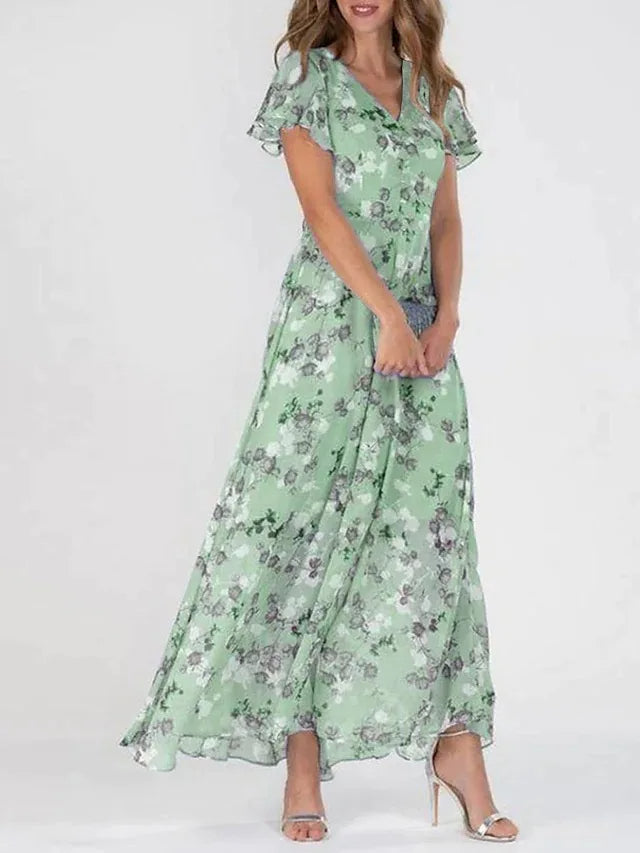Lilia | Elegantes Blumen-Midi-Kleid