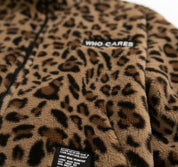 Langarmjacke mit Leopardenmuster, Modemarke, lockeres Hip-Hop-Oberteil