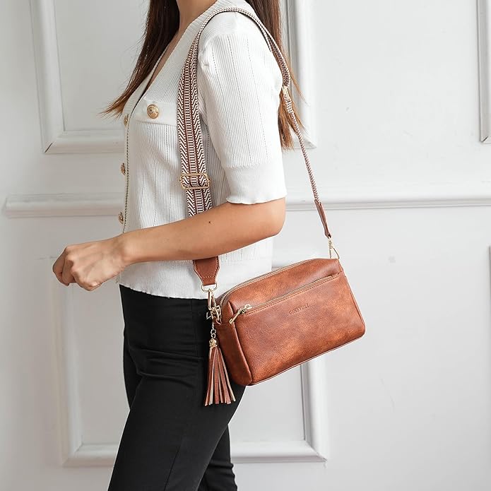 Isla | Damen Kleine Vegan Leder Crossbody Sling Tasche