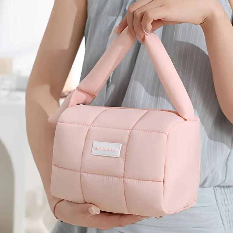 Laylani | Weicher gepolsterter pluster Kosmetik-Make-up Reisebeutel