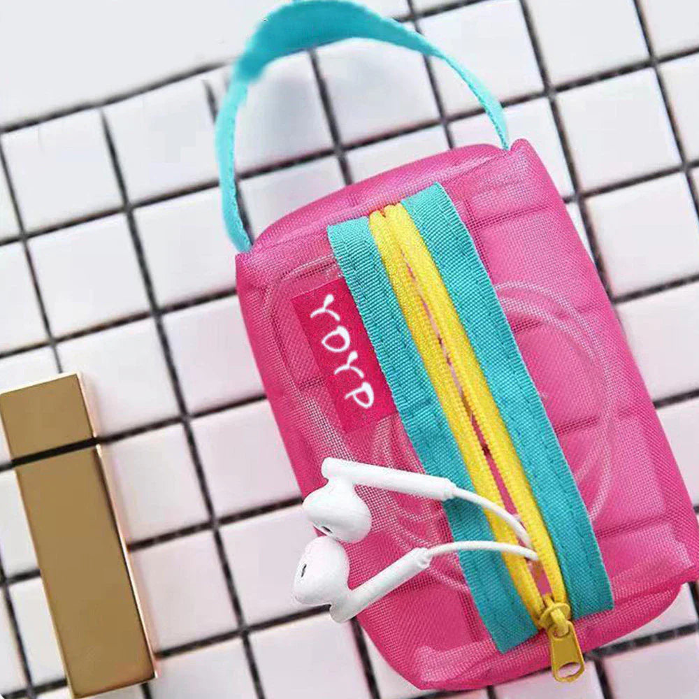 Raina | Transparente Farbige Netz-Make-up-Tasche