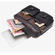 Max | Echte Leder Aktentasche Crossbody Messenger Reisehandtasche
