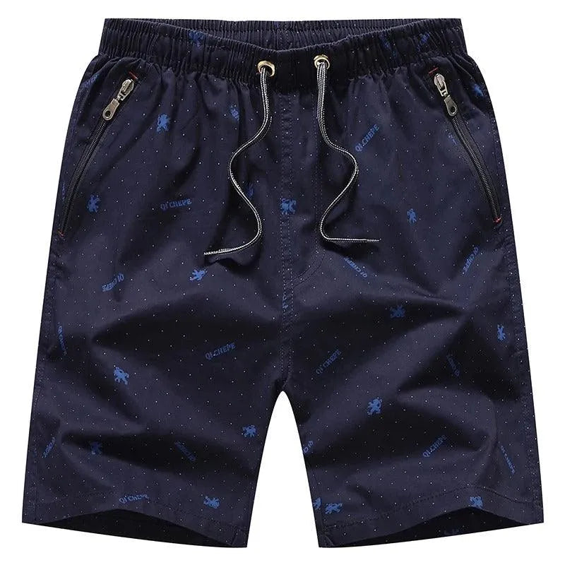  Gelegenheitsshorts von Männern - atmungsaktive Baumwollmischung - Entspannte Passform - Knielänge - Reißverschlusspocke-4