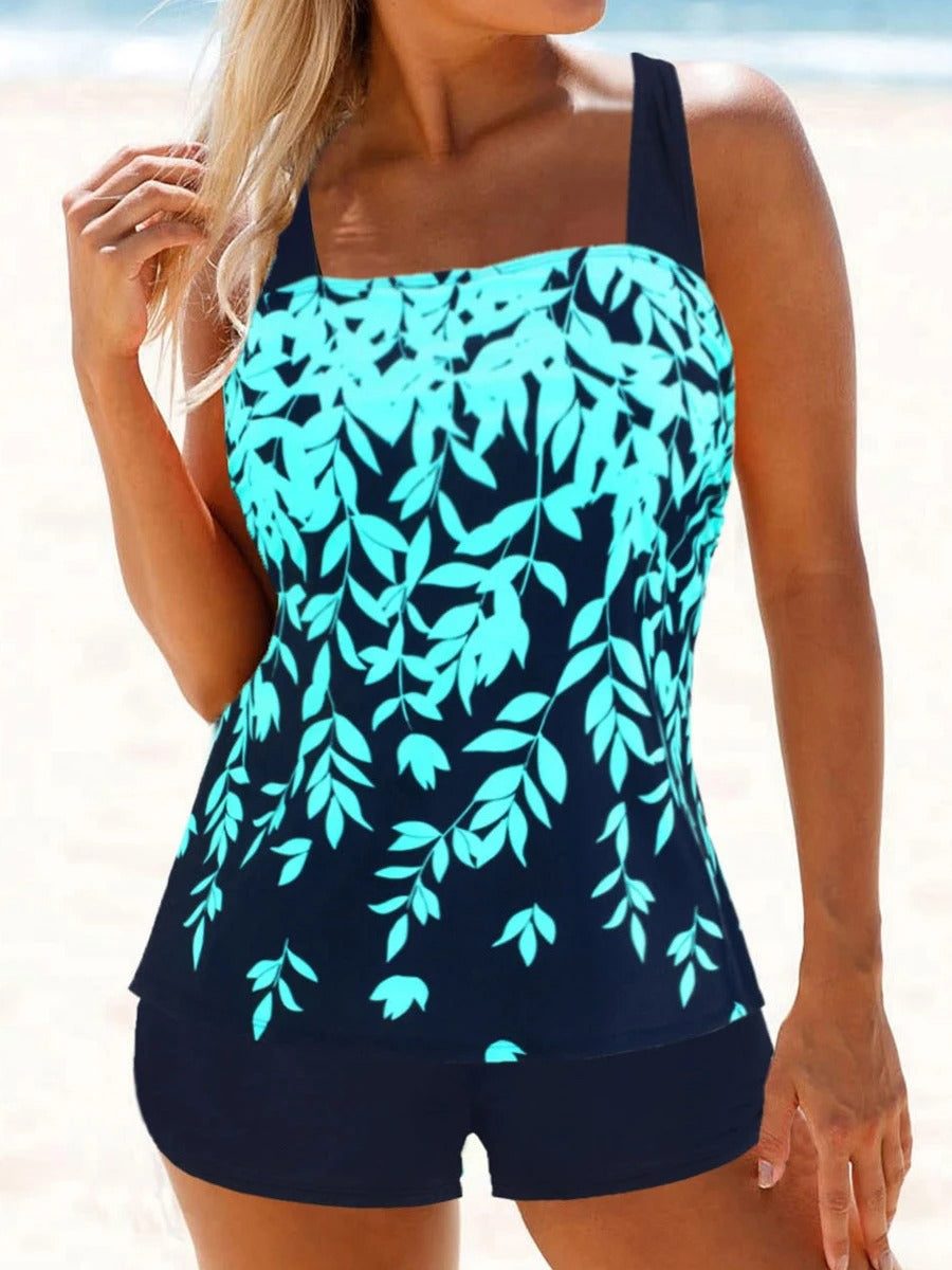 2-teiliger Schwimmkleid mit niedrigen Taillenshorts 4