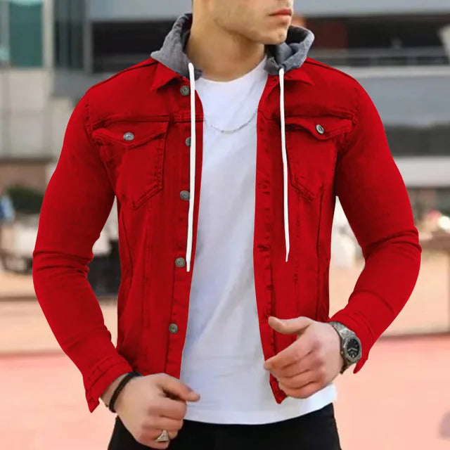 Fabian | Stylische Jeansjacke mit Kapuze für Herren