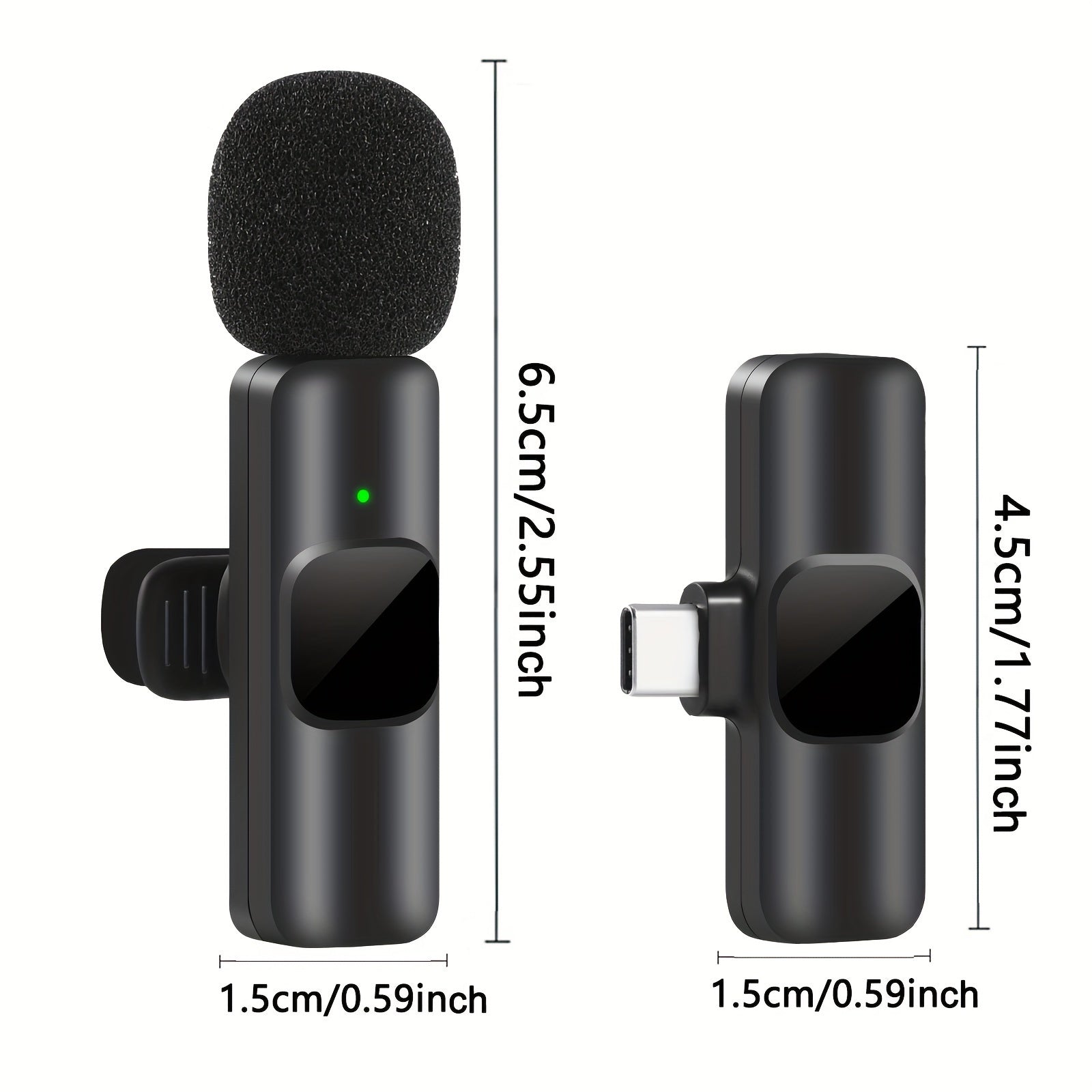 Wireless Lavalier-Mikrofon für Videoaufnahmen und Live-Streaming-Kompaktes Design mit hoher Klangqualität und USB-C-Verbindung-5
