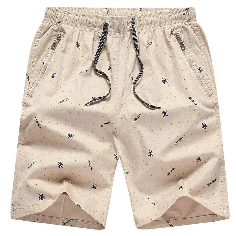  Gelegenheitsshorts von Männern - atmungsaktive Baumwollmischung - Entspannte Passform - Knielänge - Reißverschlusspocke-3