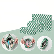 Claire | Stilvolles und funktionales kariertes Beauty-Organizer-Set