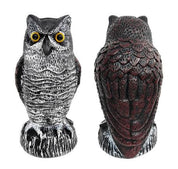 Realistischer 2-Pack-Eulenköder mit rotierenden Kopf-Outdoor-Vogel und Schädlingsschutzmittel