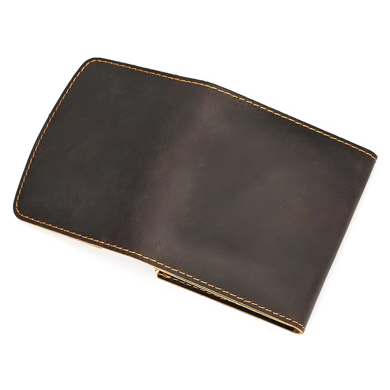 Lucas | Vintage Bifold Reisetasche aus Rindsleder mit Druckknopf