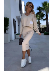 Claires Ultimatives Gemütliches Kleid und Pullover Duo