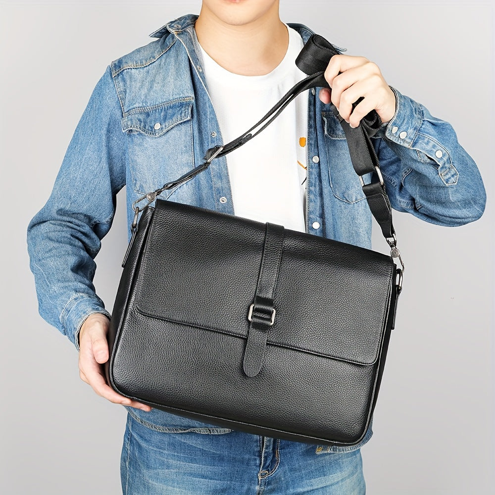 Tom | Leder Messenger Umhängetasche