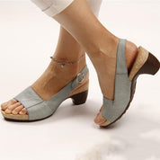 Clara | Bequeme Slingback Sandalen mit Absatz für Jeden Tag