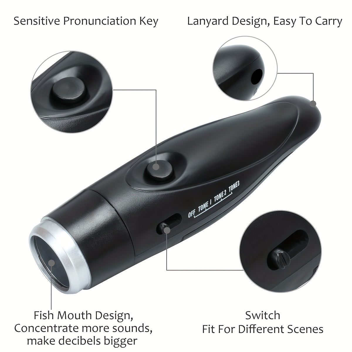 Handheld Electronic Flute mit 3 Tonoptionen - leicht und tragbar für Trainer und Schiedsrichter-4