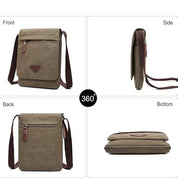 Joris | Retro Canvas Kleine Messenger Schultertasche