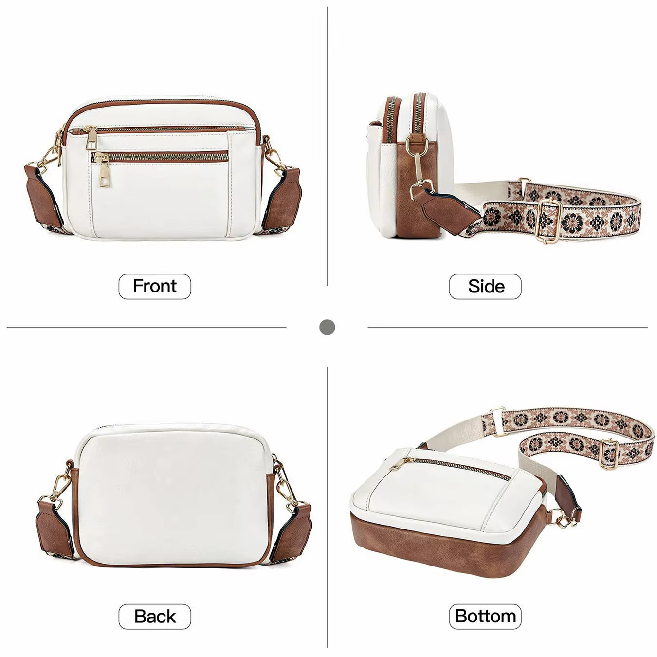 Mila | Luxe PU Leder Umhängetasche für modebewusste Frauen