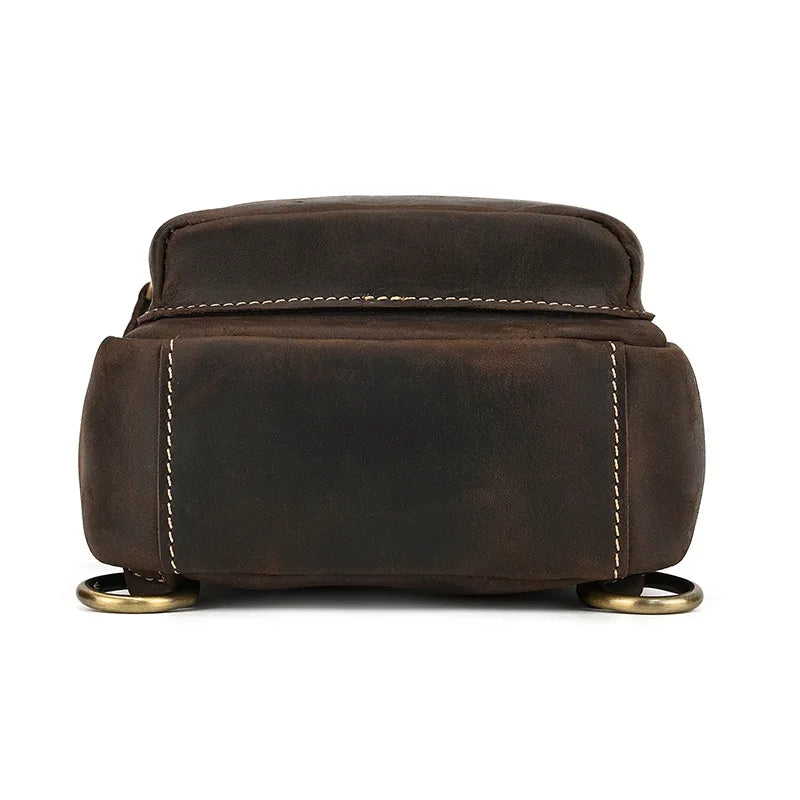Mason | Herren Retro Echte Ledertasche Anti-Diebstahl Umhängetasche Brusttasche