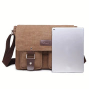 Max | Vintage Canvas Leder Schultertasche für Männer