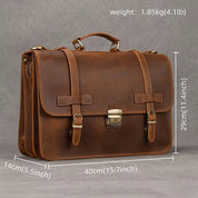 Daniel | Herren Leder Crossbody Messenger Laptoptasche Reisetasche