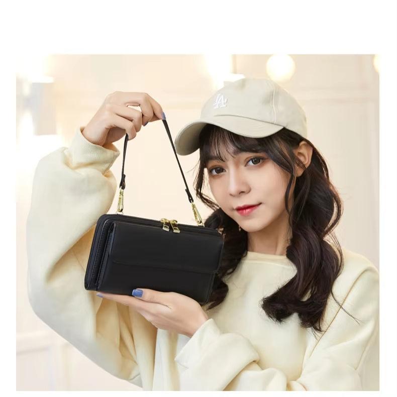 Celia | RFID-blockierender Touchscreen Crossbody Reisepasshalter Reisegeldbörse
