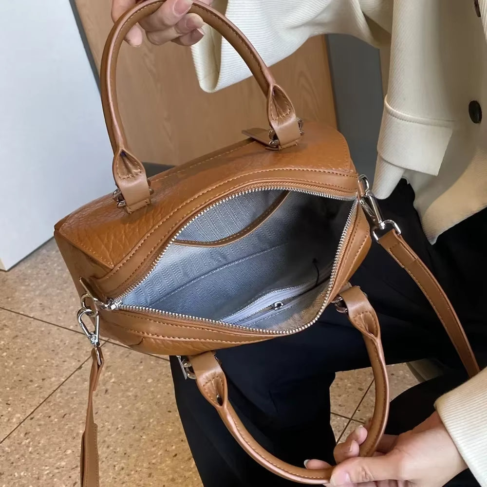 Ella | Damen Elegante Leder Crossbody Sling Handtasche