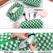 Claire | Stilvolles und funktionales kariertes Beauty-Organizer-Set