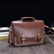 Liam | Retro PU Leder Aktentasche Crossbody Messenger Tasche