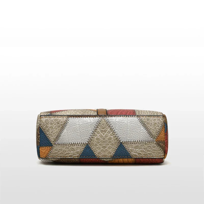 Sophie | Damen Patchwork Leder Mini Umhängetasche