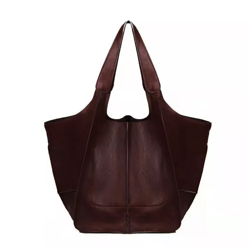 Lily | Damen Große Vegane Leder Tote Schultertasche