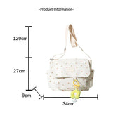 Eva | Damen Blumen Canvas Schultertasche