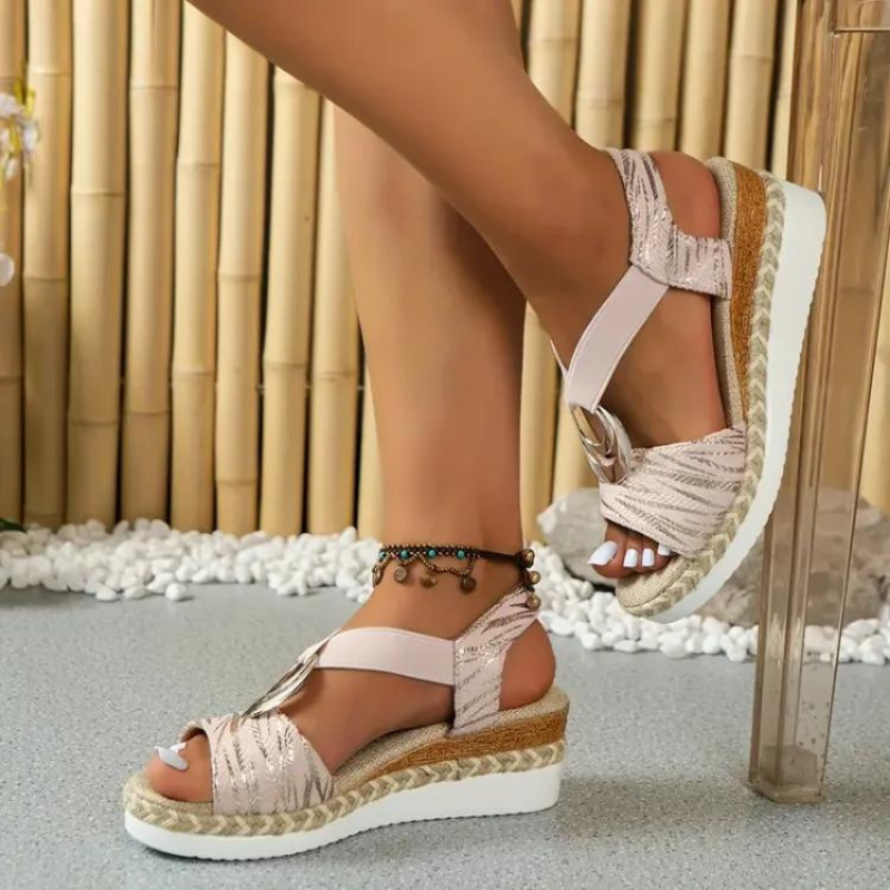 Mayla | Lässige Gemusterte Slip-On Sandalen