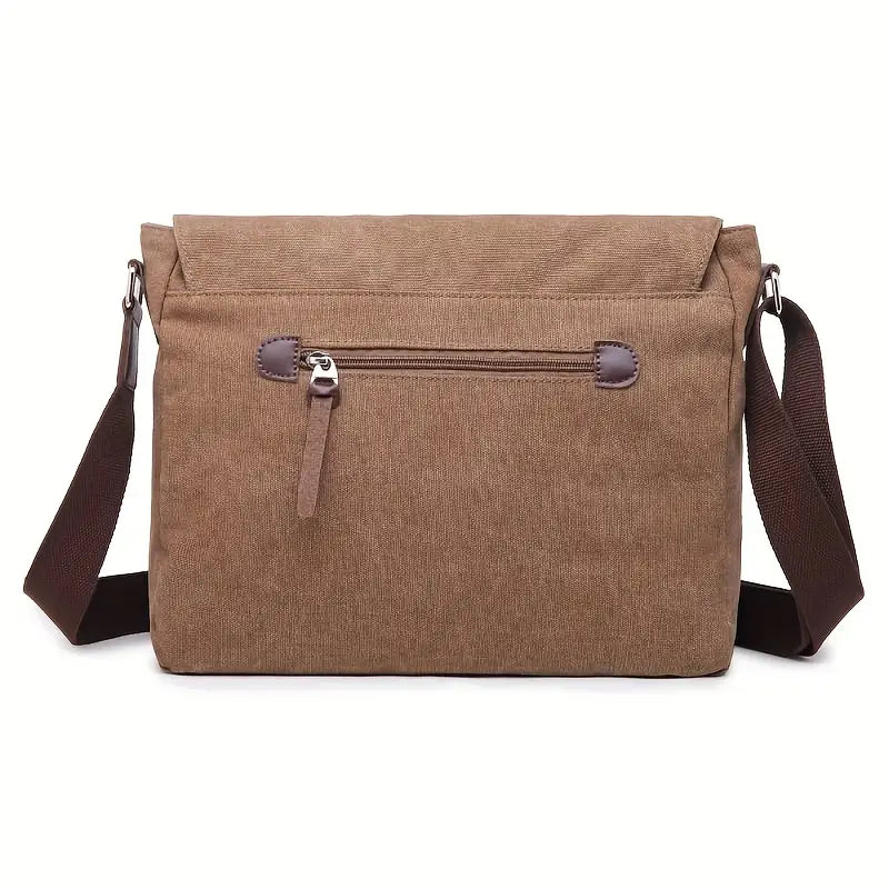 Max | Vintage Canvas Leder Schultertasche für Männer