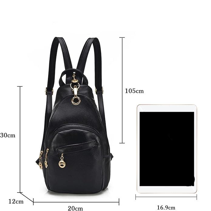 Nina | Damen Wasserfeste PU Leder Crossbody Sling Tasche Rucksack