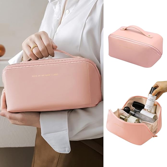 Hadlee | Damen Multifunktionale PU-Leder Kosmetik Make-up Kulturbeutel