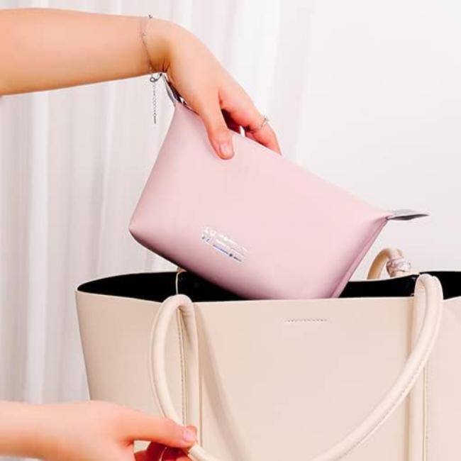 Emmeline | Einfarbig Große Kapazität Kosmetiktasche